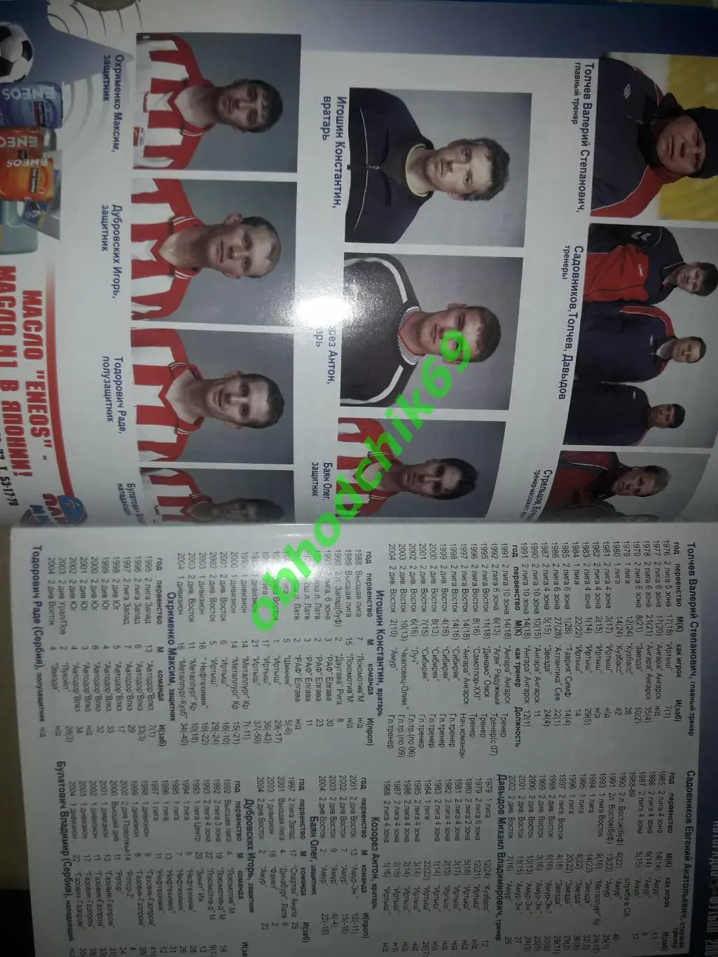 Футбол Календарь-справочник 2005 Амур Благовещенск Авторадио 2