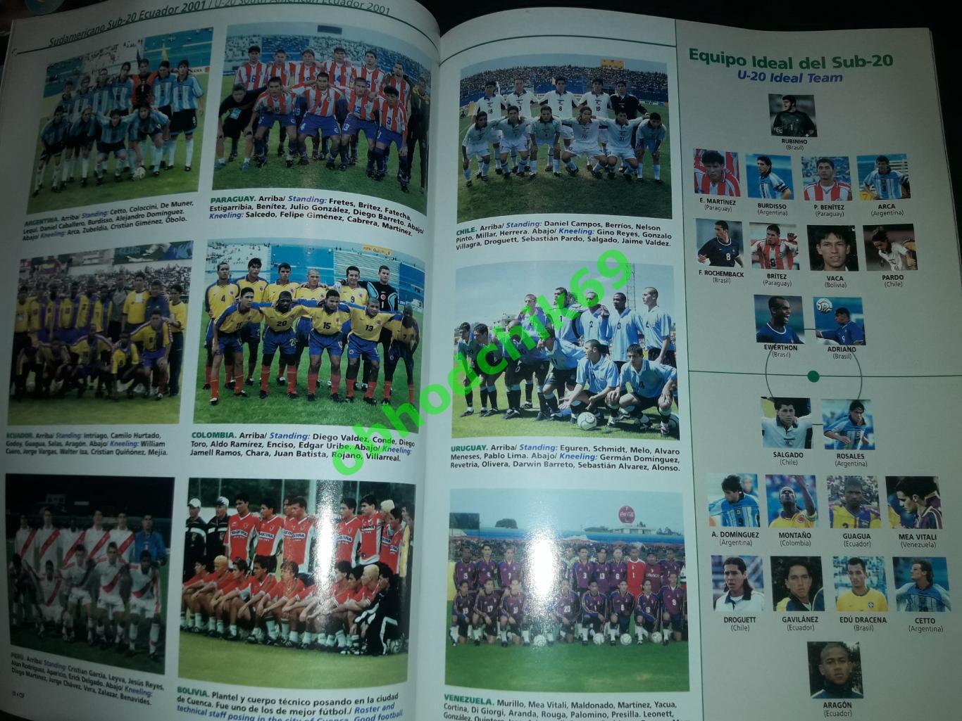 Журнал Южноамериканской конфедерации футбола N67 2001 3