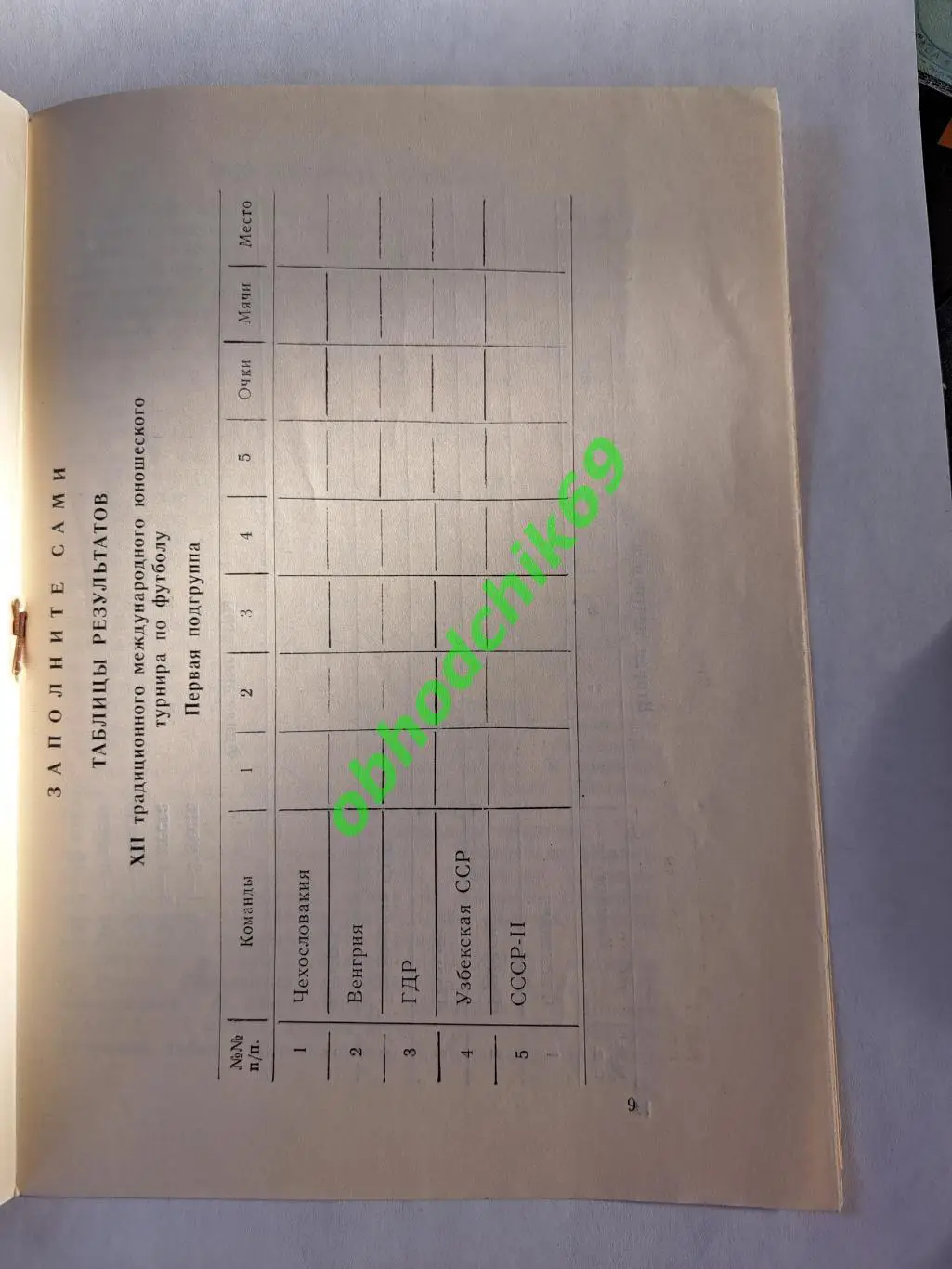 XII Международный турнир по футболу юноши _Ташкент 3-11 03 1982 1