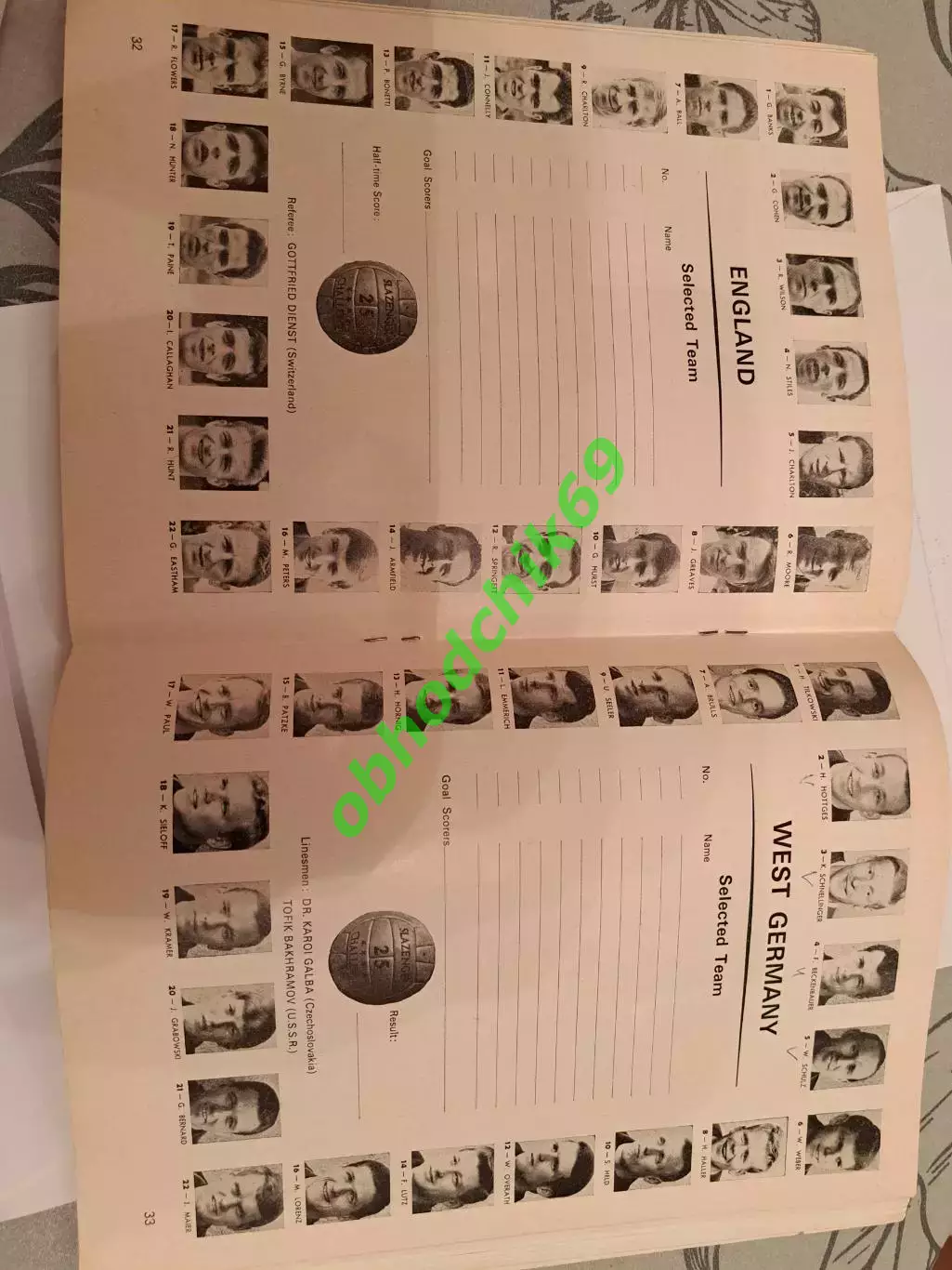 Англия - Германия Финал & Португалия - СССР (за 3-е место) финал ЧМ 1966 сборная 3