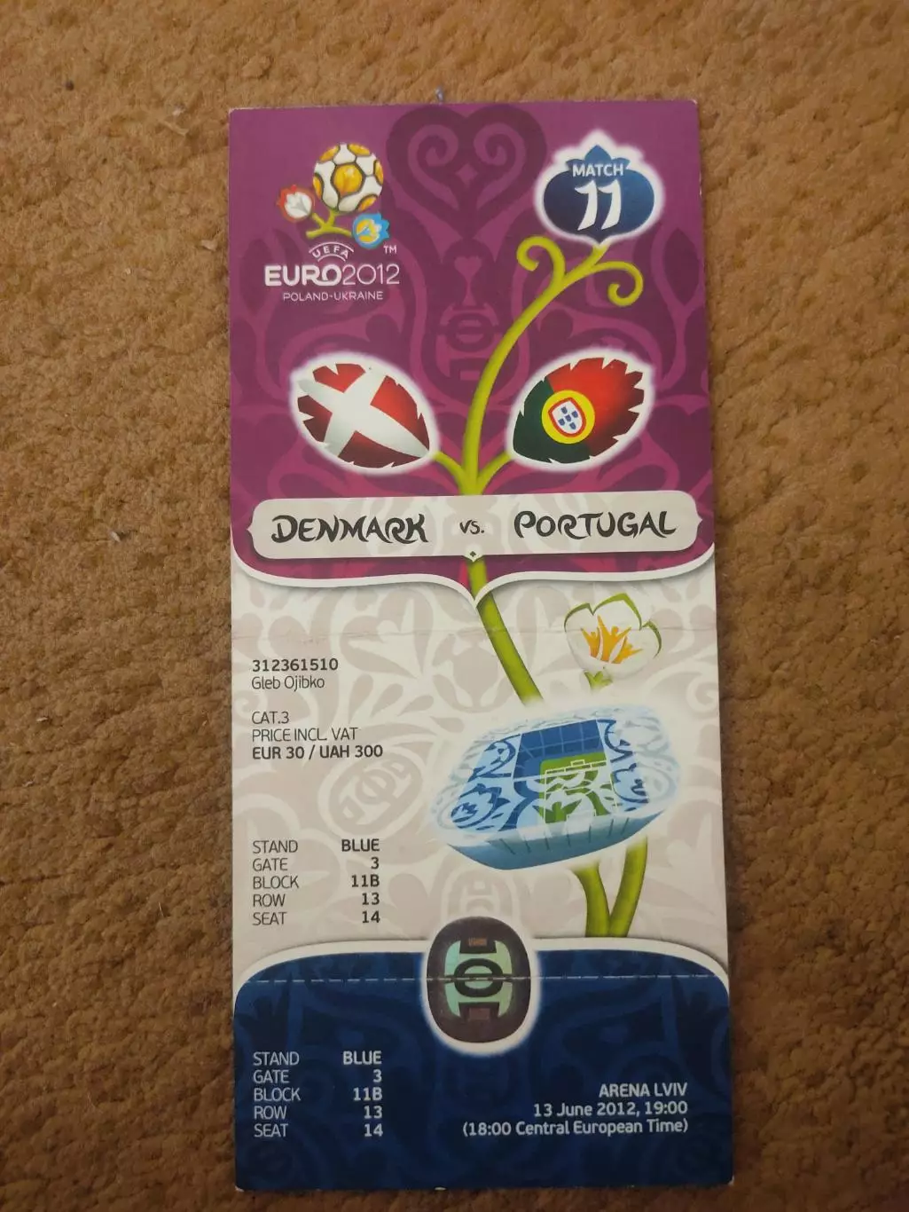Дания-Португалия 13.06.12 Евро