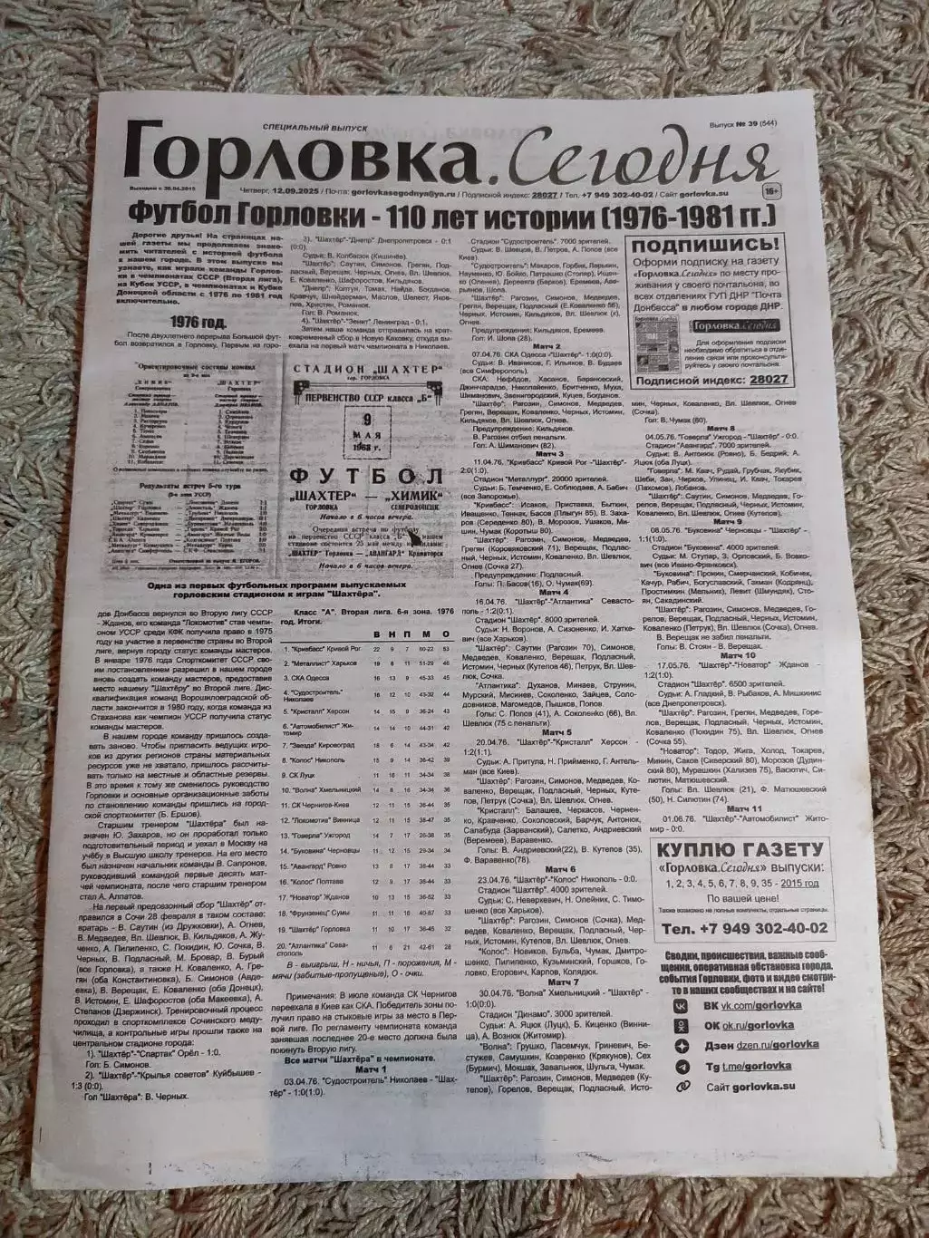 Горловка сегодня. 110 лет Горловскому футболу история часть 3