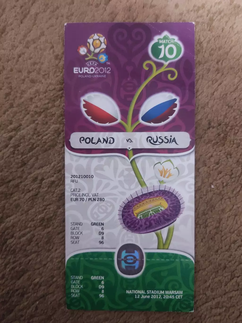 Польша-Россия 12.06.12 Евро