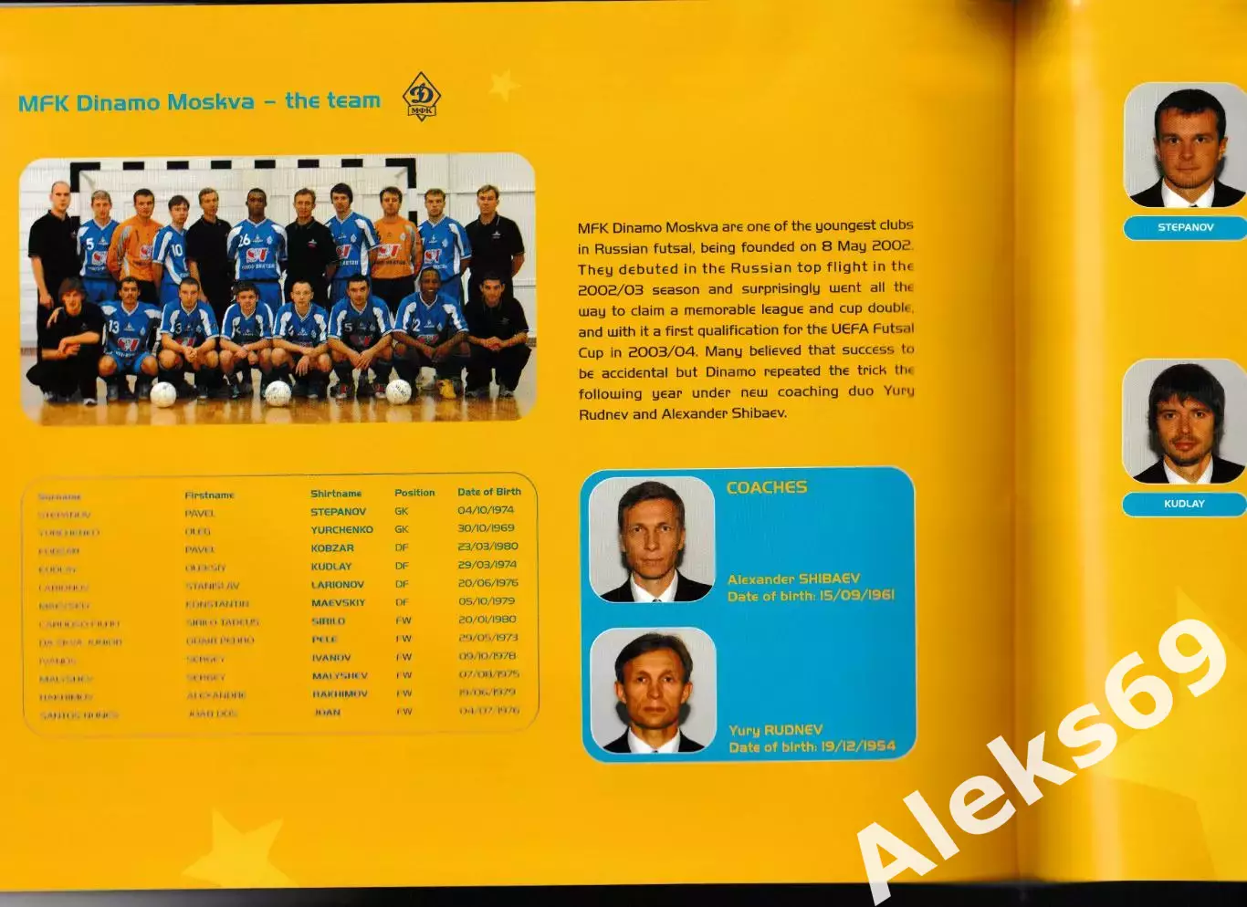 Шарлеруа (Бельгия) - Динамо (Москва). 2005 год. Финал Кубка УЕФА по футзалу. 1