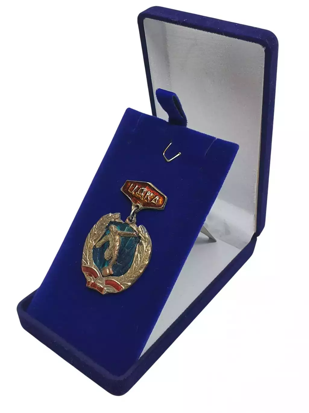 Медальный футбольный значок - команда ЦДКА (ЦСКА). Ручная работа. Середина ХХв. 4