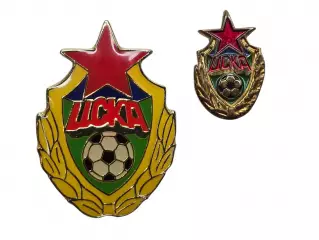 Два знака - Футбольный клуб ЦСКА (Москва). Крепление - цанга.