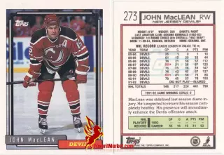 TOPPS NHL Hockey 1992-1993, № 273 John MacLean