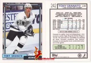TOPPS NHL Hockey 1992-1993, №242, Tony Granato