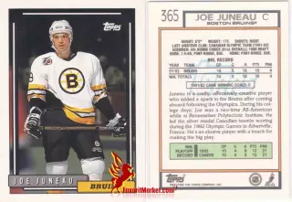 TOPPS NHL Hockey 1992-1993, №365, Joe Juneau