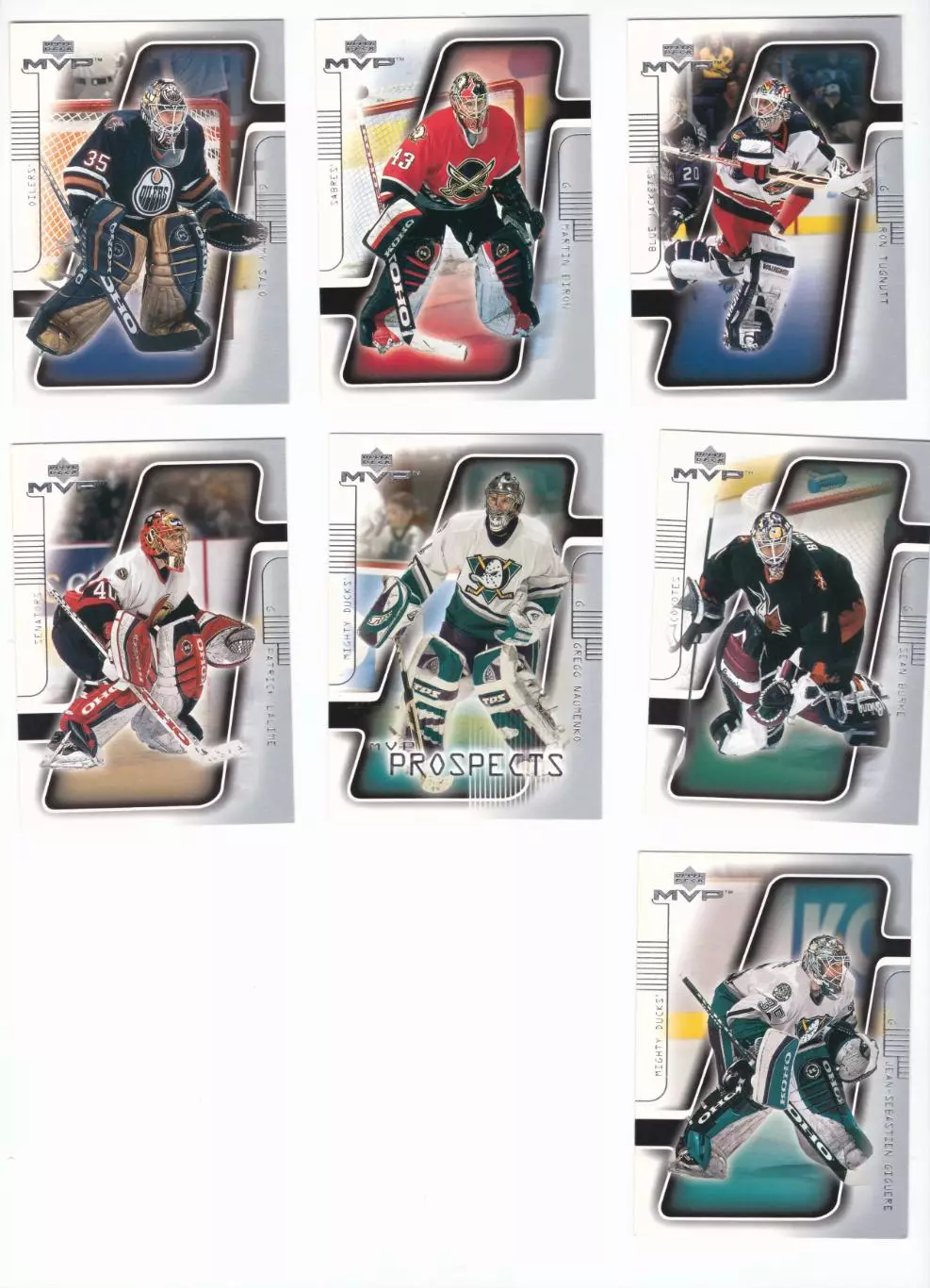 Карточка Upper Deck MVP Hockey 2001-2002: №55 - Ron Tugnutt 1