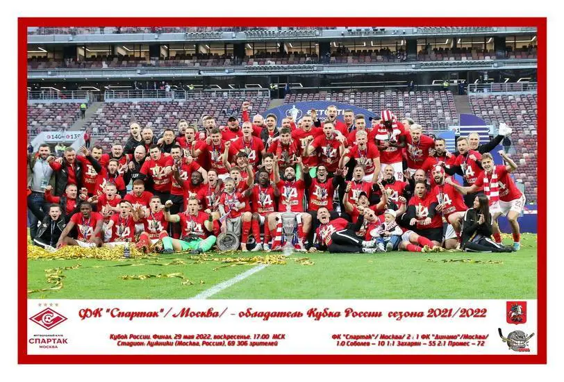 ФК «Спартак»/Москва/ - Открытка двухсторонняя - 21 1