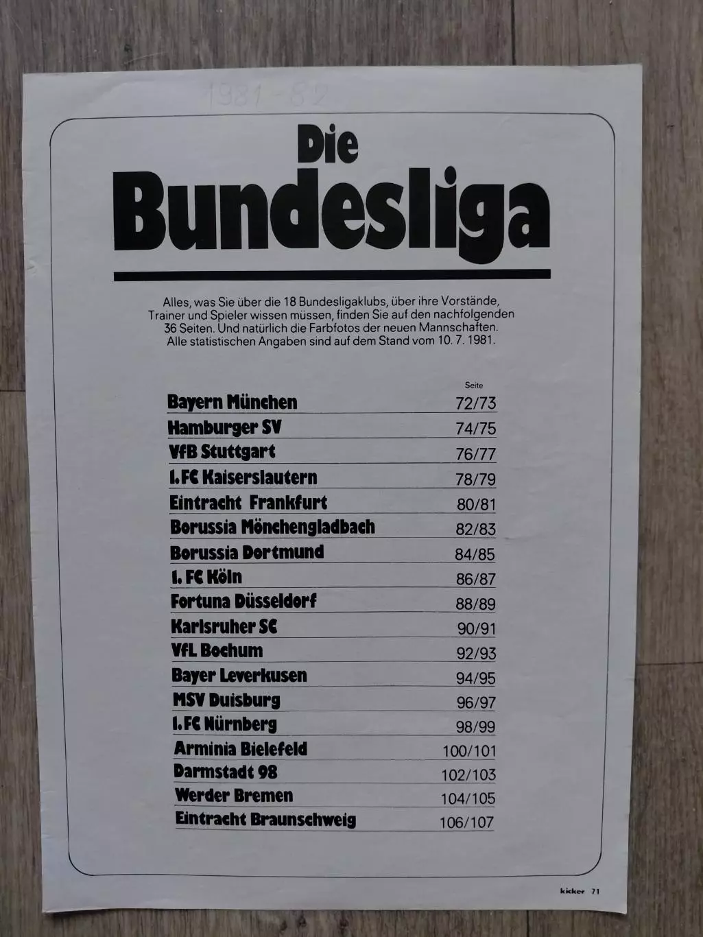 BAYERN MUNICH.1981/82 1