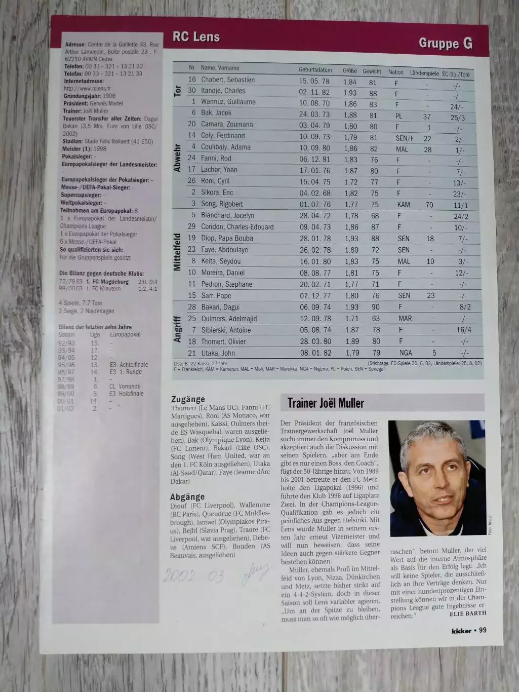 Bayern Munich.2002/03 1