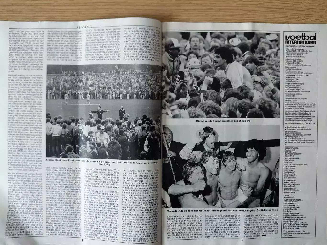 Voetball International.1984 1