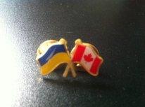 Значок Украина - Канада