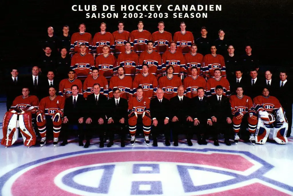 Оригинальная открытка Монреаль Канадиенс НХЛ Montreal Canadiens NHL 2002-2003.
