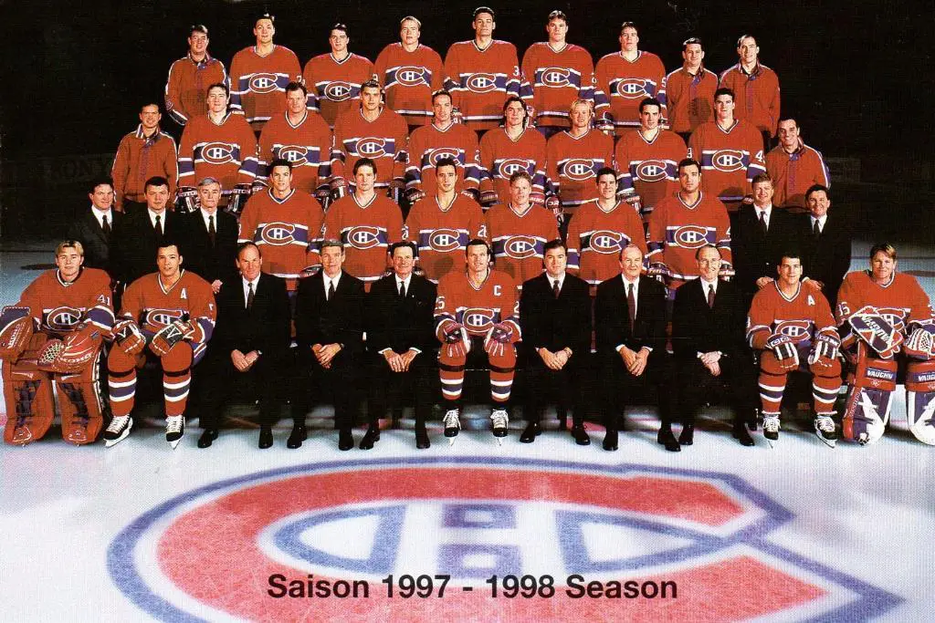 Оригинальная открытка Монреаль Канадиенс НХЛMontreal Canadiens NHL 1997-1998.