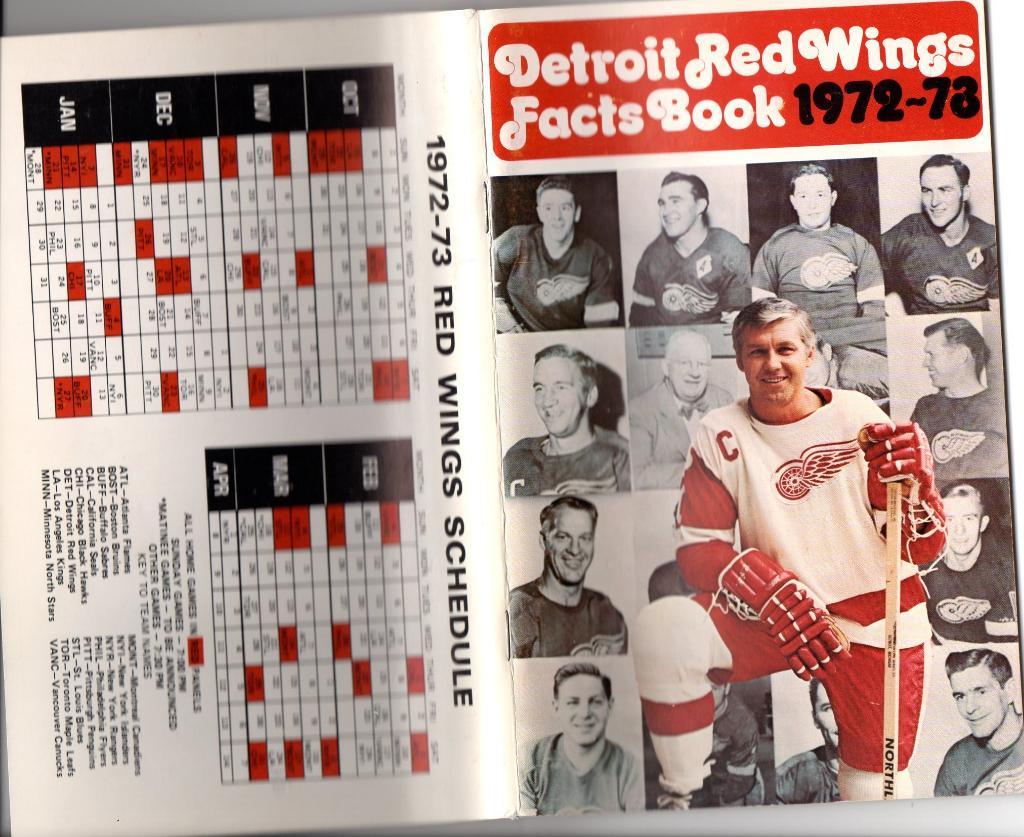 Ежегодник 1972/1973.''Детройт Ред Уингз'',НХЛ(Detroit Red Wings)NHL 6