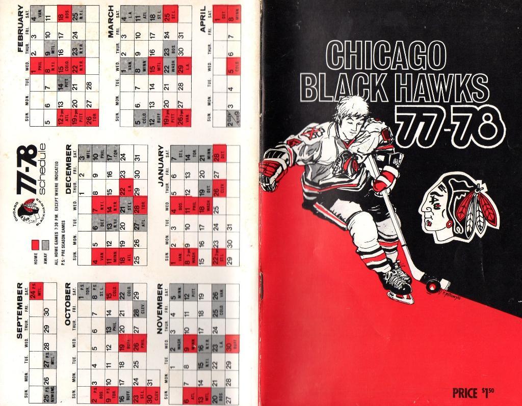 Ежегодник 1977/1978.''Чикаго Блэкхокс'',НХЛ(Chicago Blackhawks)NHL 1