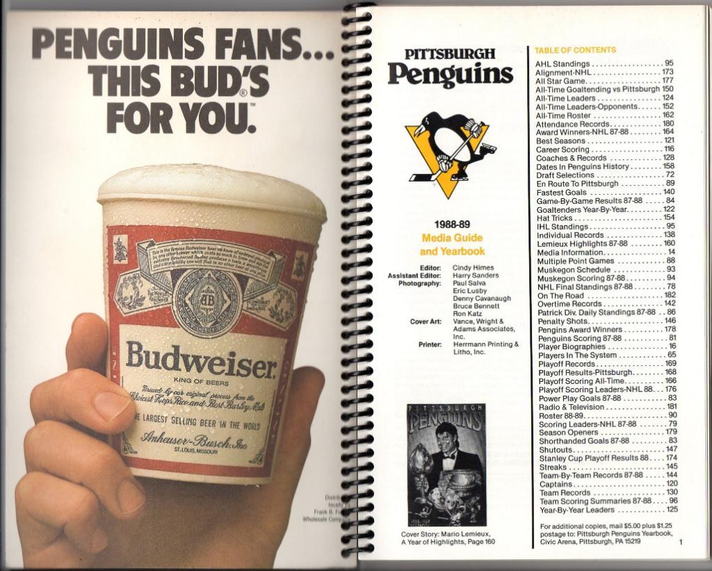 Ежегодник 1988/1989.''Питтсбург Пингвинз'',НХЛ(Pittsburgh Penguins)NHL 2