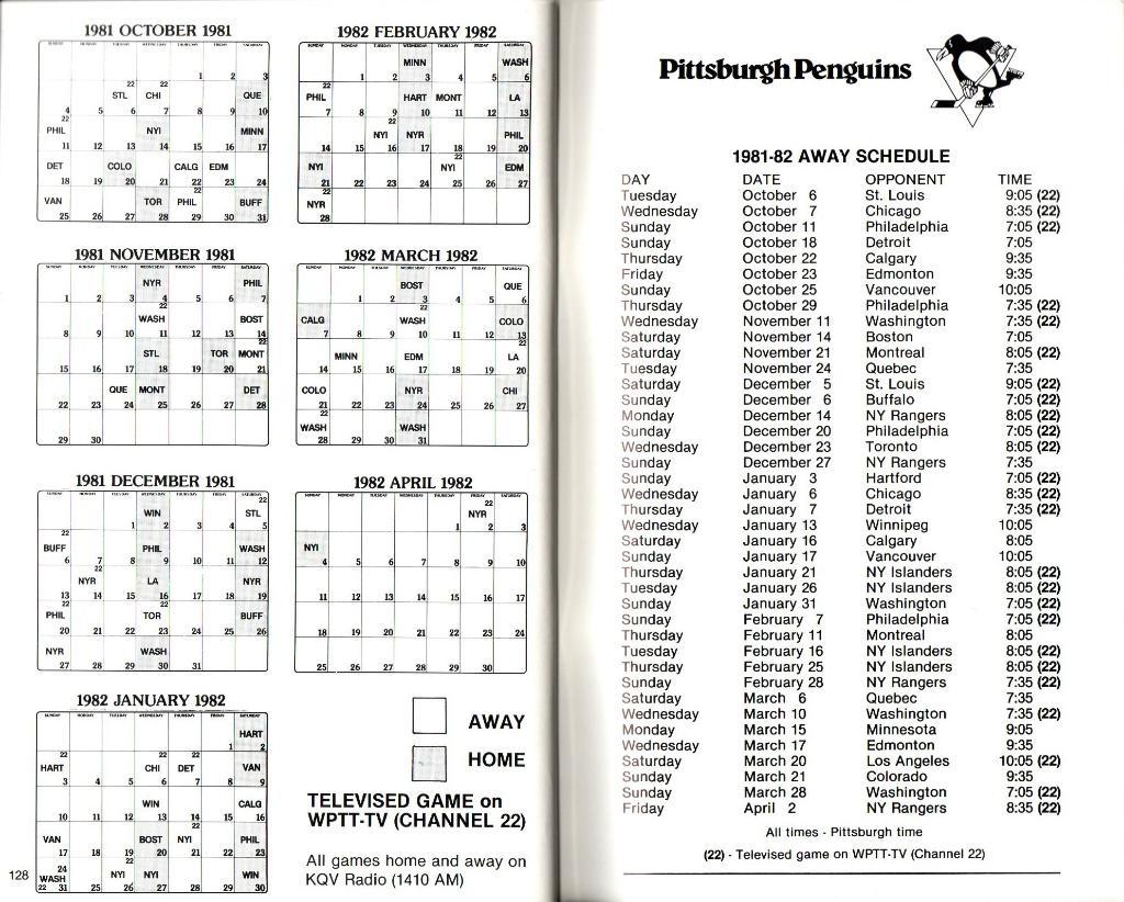 Ежегодник 1981/1982.''Питтсбург Пингвинз'',НХЛ(Pittsburgh Penguins)NHL 4