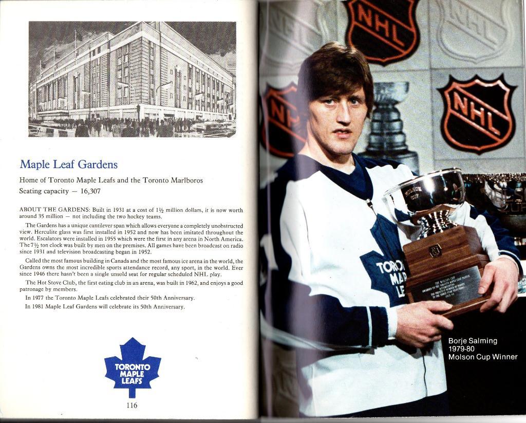 Ежегодник 1980/1981.''Торонто Мейпл Лифс'',НХЛ(Toronto Maple Leafs)NHL 4