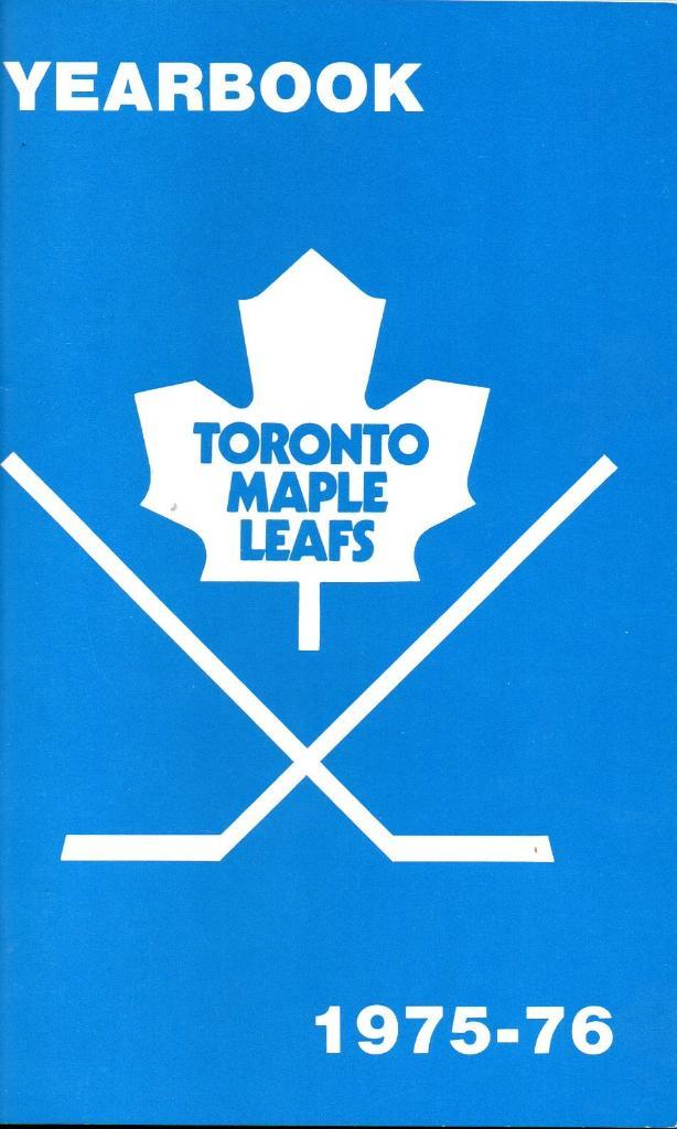 Ежегодник 1975/1976.''Торонто Мейпл Лифс'',НХЛ(Toronto Maple Leafs)NHL