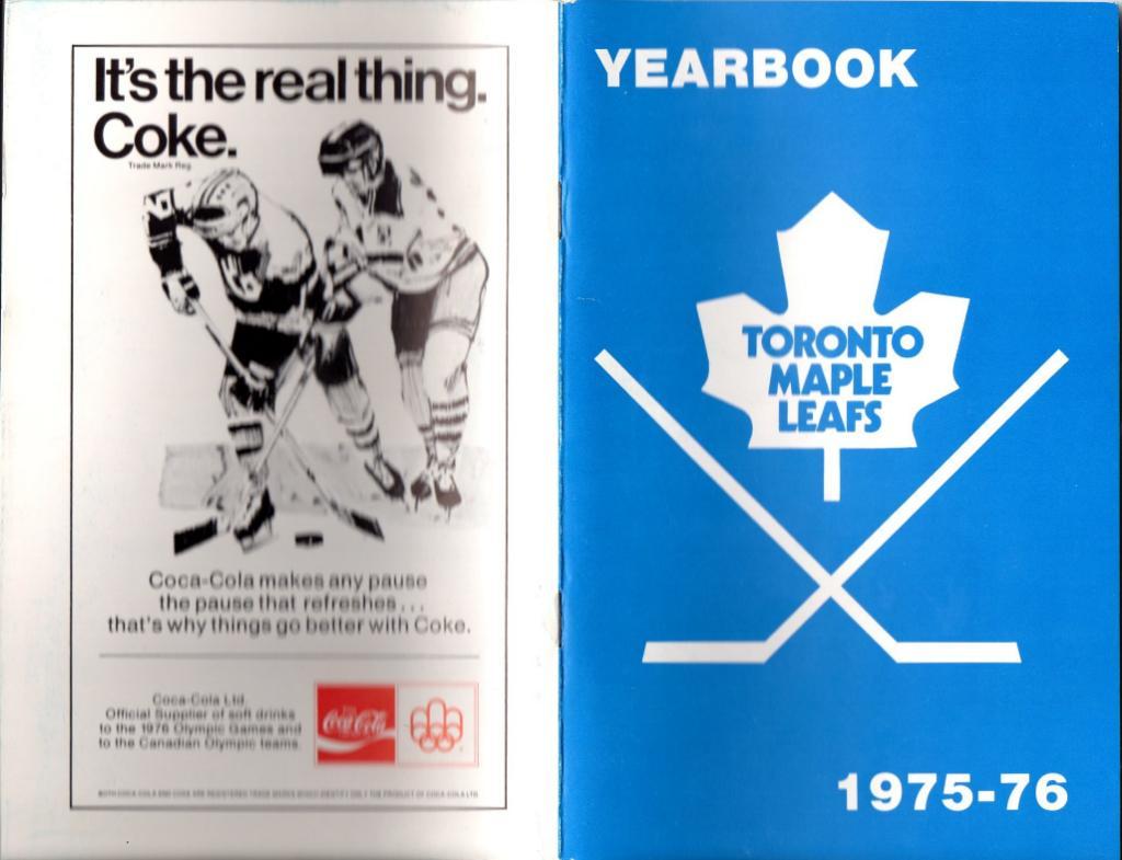 Ежегодник 1975/1976.''Торонто Мейпл Лифс'',НХЛ(Toronto Maple Leafs)NHL 4