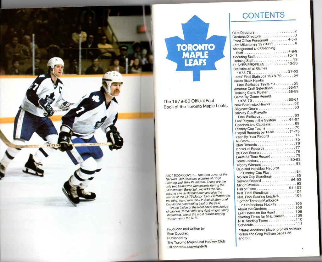 Ежегодник 1979/1980.''Торонто Мейпл Лифс'',НХЛ(Toronto Maple Leafs)NHL 1