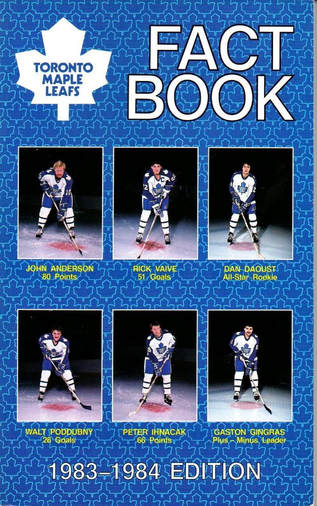 Ежегодник 1983/1984.''Торонто Мейпл Лифс'',НХЛ(Toronto Maple Leafs)NHL