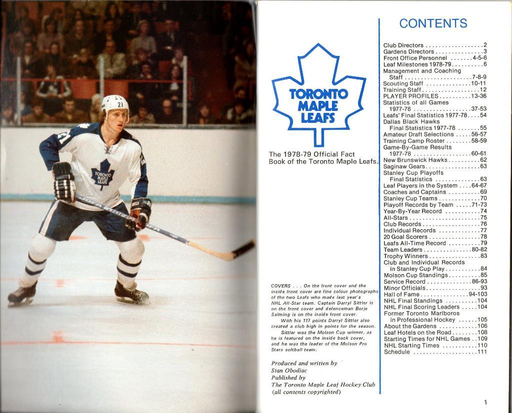 Ежегодник 1978/1979.''Торонто Мейпл Лифс'',НХЛ(Toronto Maple Leafs)NHL 1