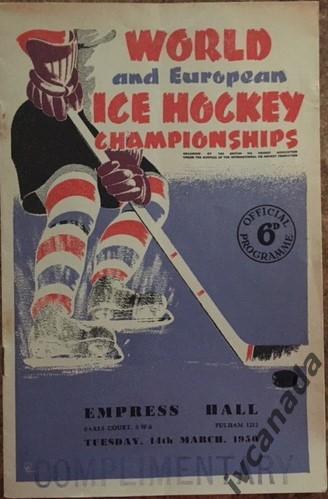 Хоккей.Чемпионат мира и Европы. Великобритания - США. 14 марта 1950 года