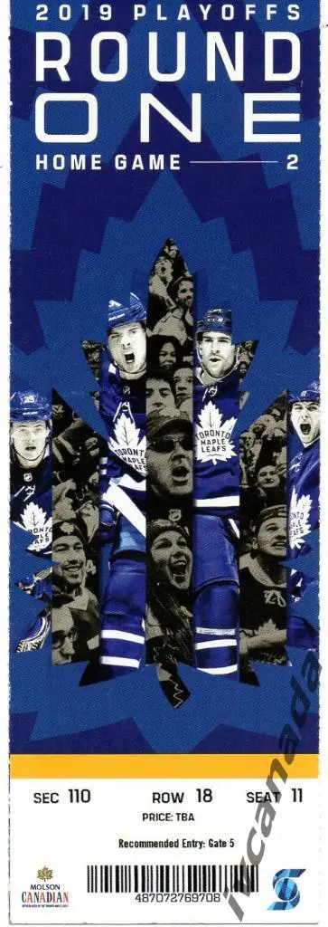 НХЛ. Торонто Мейпл Ливс- Бостон Брюинз. 18 апреля 2019 года. Плей-офф, Канада