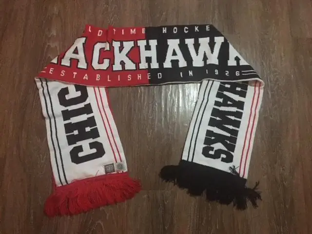 Оригинальный фирменный шарф НХЛ Чикаго Блэкхокс (Chicago Blackhawks). Большой 1
