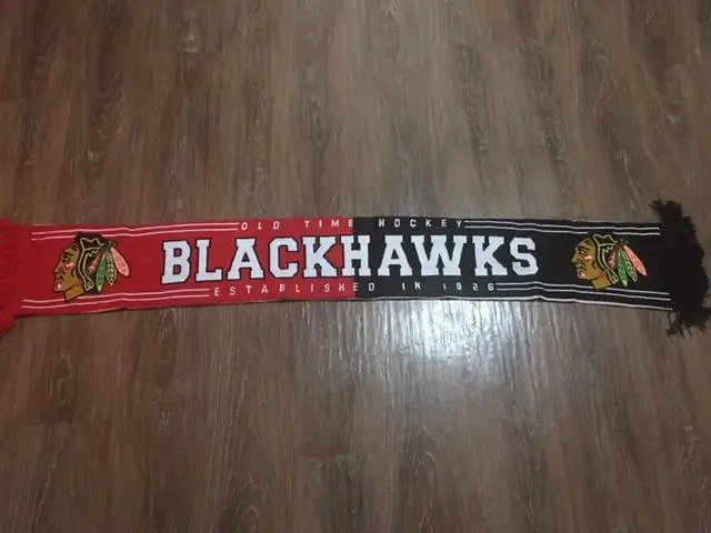 Оригинальный фирменный шарф НХЛ Чикаго Блэкхокс (Chicago Blackhawks). Большой 2