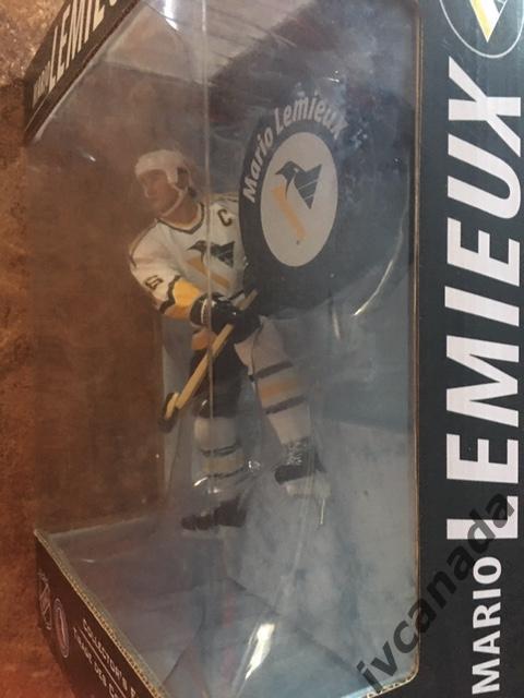 Марио Лемье MARIO LEMIEUX с шайбой Pittsburgh Penguins Питтсбург Пингвинз NHL 1