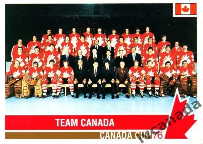 карточка сборная Канада TEAM CANADA командное фото CANADA CUP 1976