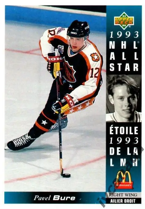 Павел Буре Ванкувер Кэнакс НХЛ Pavel Bure Vancouver Canucks «NHL ALL STAR» 1993