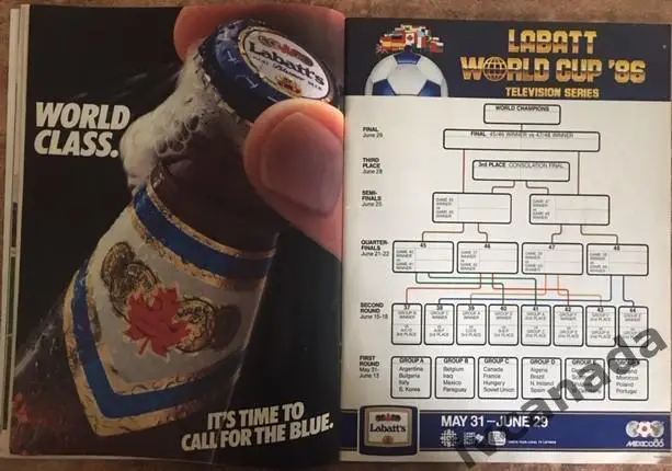 Чемпионат мира 1986. WORLD CUP OF SOCCER. СССР, Франция, Венгрия, Канада. 2