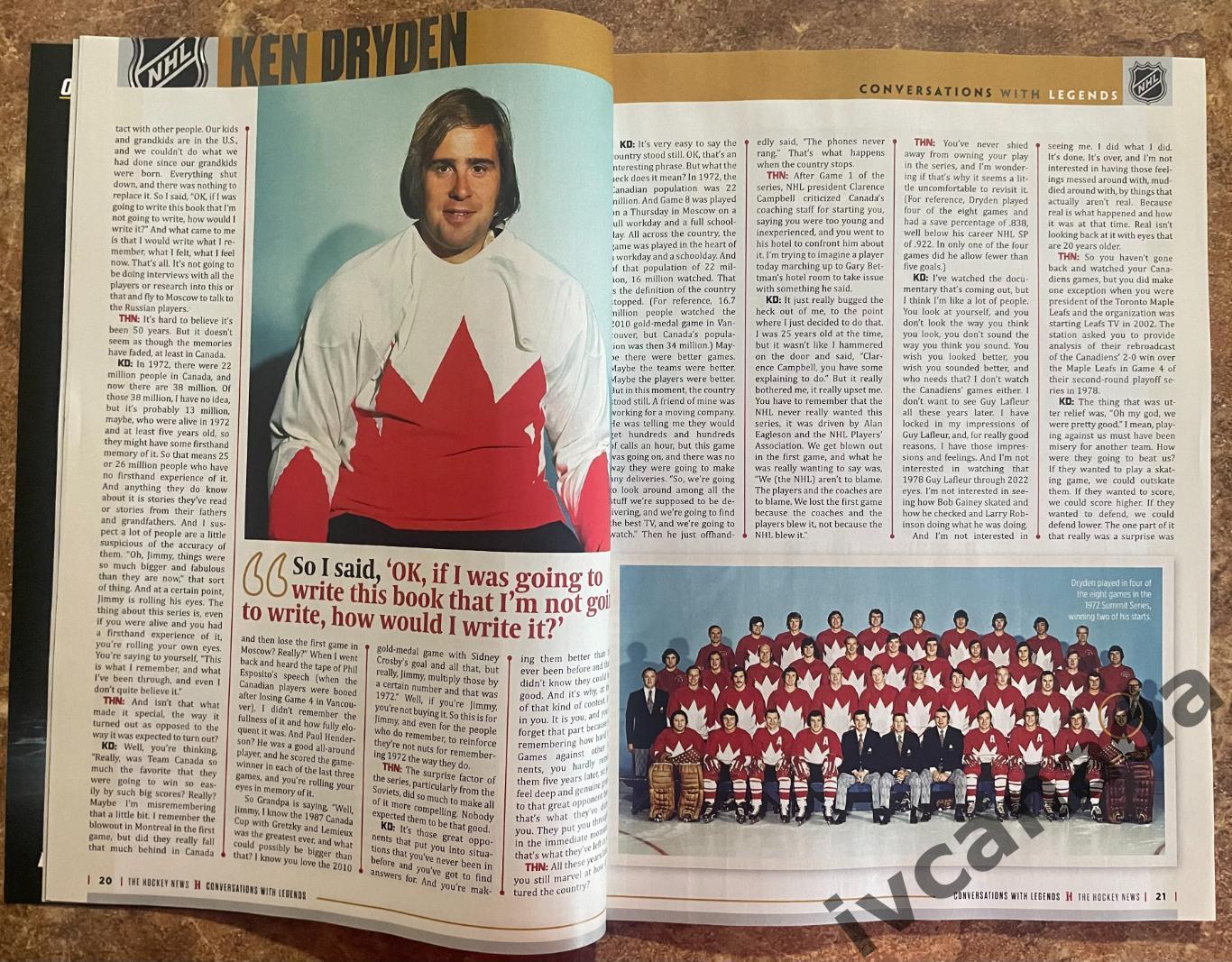 РАЗГОВОР С ЛЕГЕНДАМИ CONVERSATION WITH LEGENDS The Hockey News Canada 2022 5