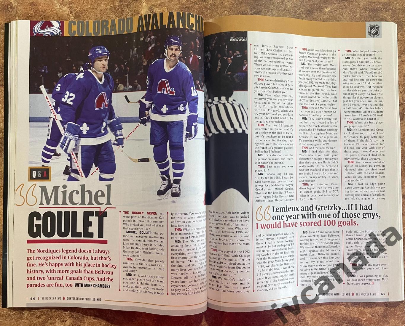 РАЗГОВОР С ЛЕГЕНДАМИ CONVERSATION WITH LEGENDS The Hockey News Canada 2022 7