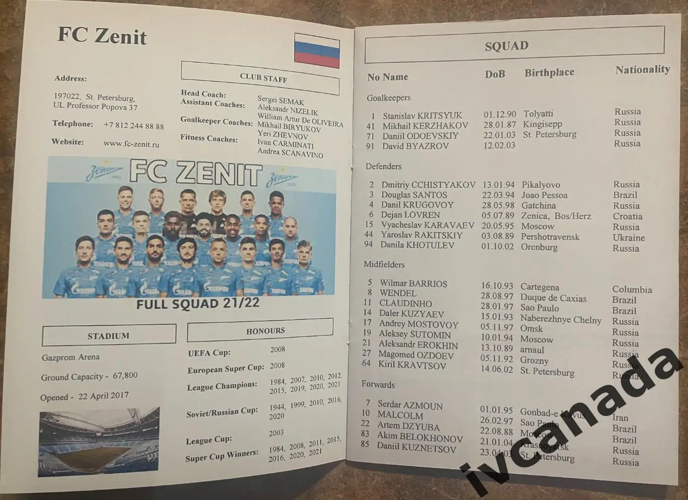 Зенит Санкт-Петербург - Челси Англия. 8 декабря 2021 г. Неофициальная из Англии 1