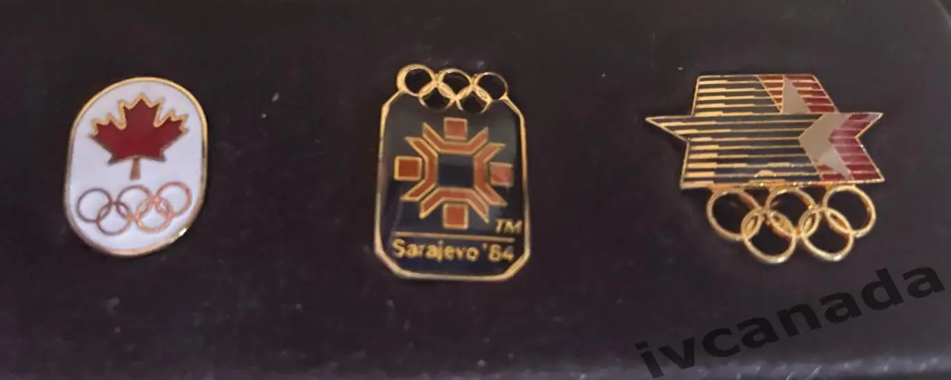Олимпийские игры 1976-1984, логотипы, сборная Канады, в футляре. Выпуск 1985 г. 2