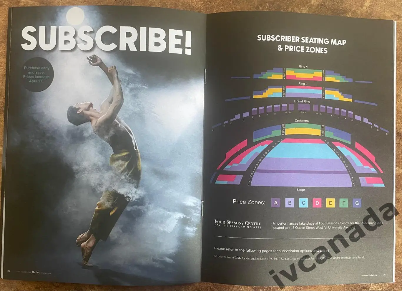 Национальный балет Канады. Официальная программа на сезон 2023-2024. 1 вид. 3