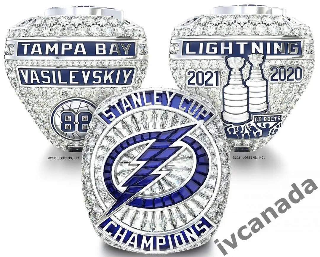 Перстень кольцо Тампа-Бэй (Tampa Bay Lightning)NHL Кубок Стенли 2021 Василевский 6