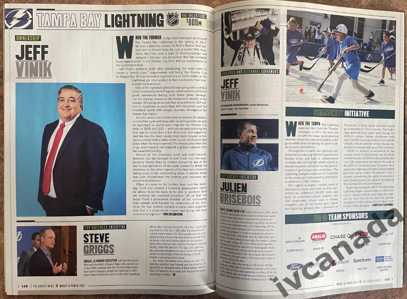 The Hockey News Canada. MONEY POWER. Деньги и власть НХЛ. 2022, NHL. 6