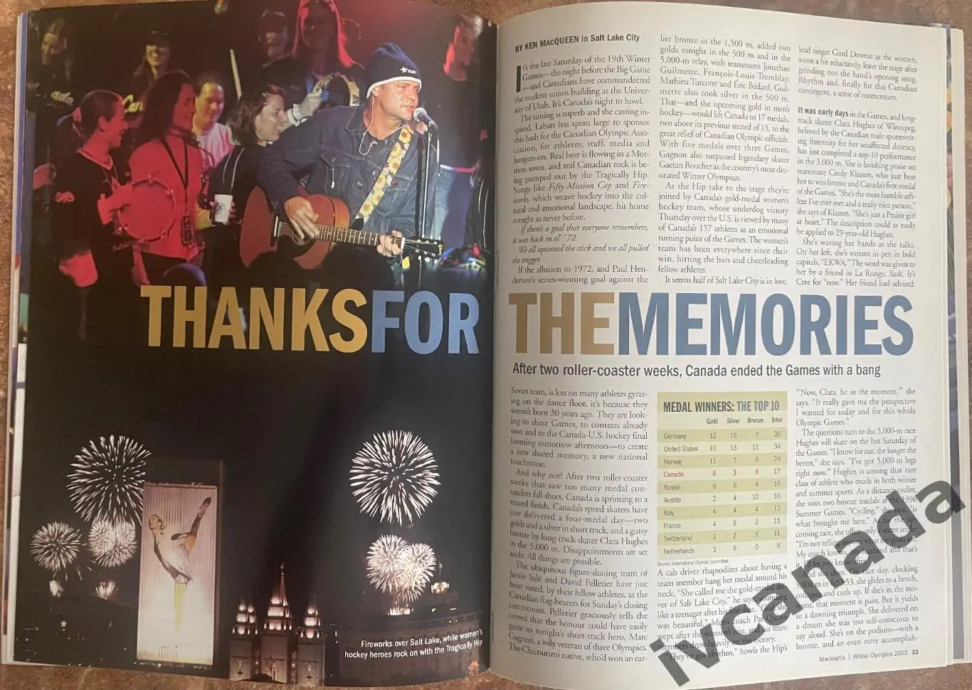 Специальное коллекционное канадское издание 2002 MACLEAN'S Одимпиада в Солт-Лейк 7