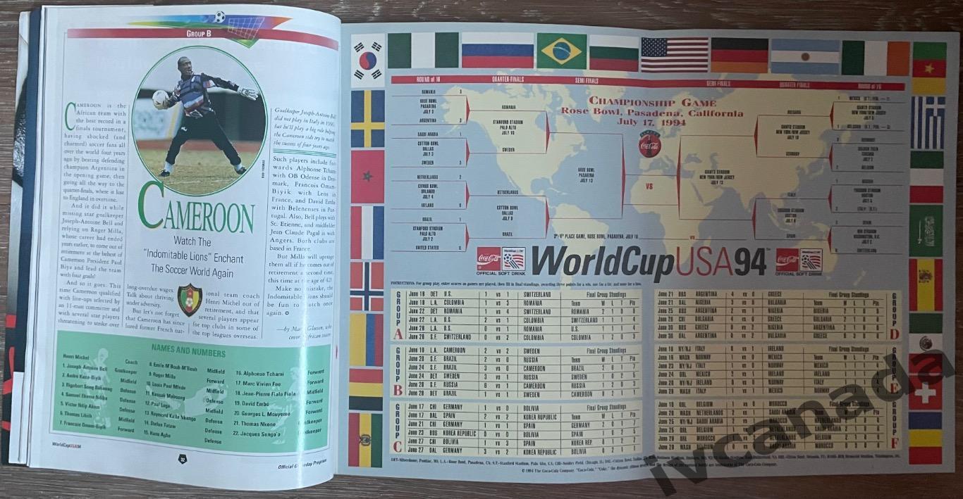 Чемпионат Мира по футболу 1994. Официальная программа. Плей-офф 6