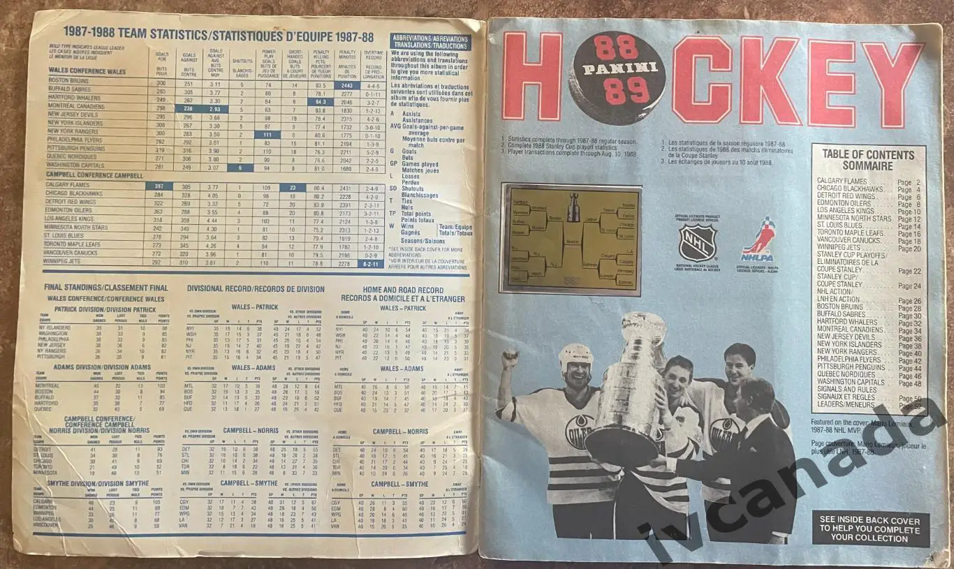 Альбом Панини НХЛ 1988-1989. Полностью заполненный. STICKER ALBUM NHL. PANINI 1