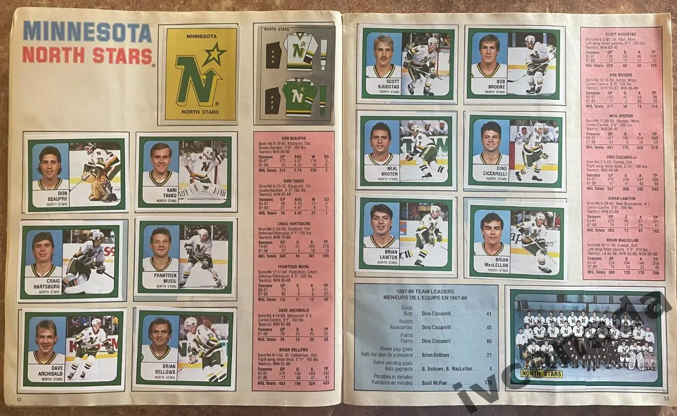 Альбом Панини НХЛ 1988-1989. Полностью заполненный. STICKER ALBUM NHL. PANINI 2